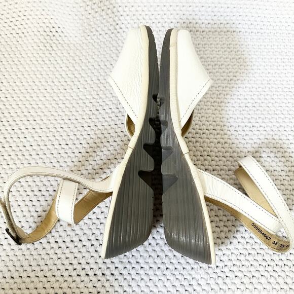 Fly London White Patent Upper Popa Wrap Ankle Peep Toe Low Wedge Sandals 41 - Picture 8 of 9